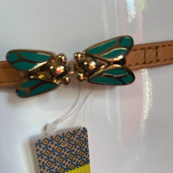 Tory Burch Belt Kissing Flies Size S - 29" Brown L - Picture 6 of 12